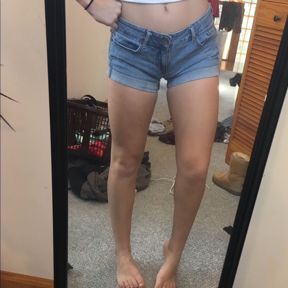 blue denim bullhead/pacsun shorts